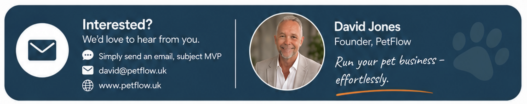 Interested in becoming a PetFlow Founding Partner